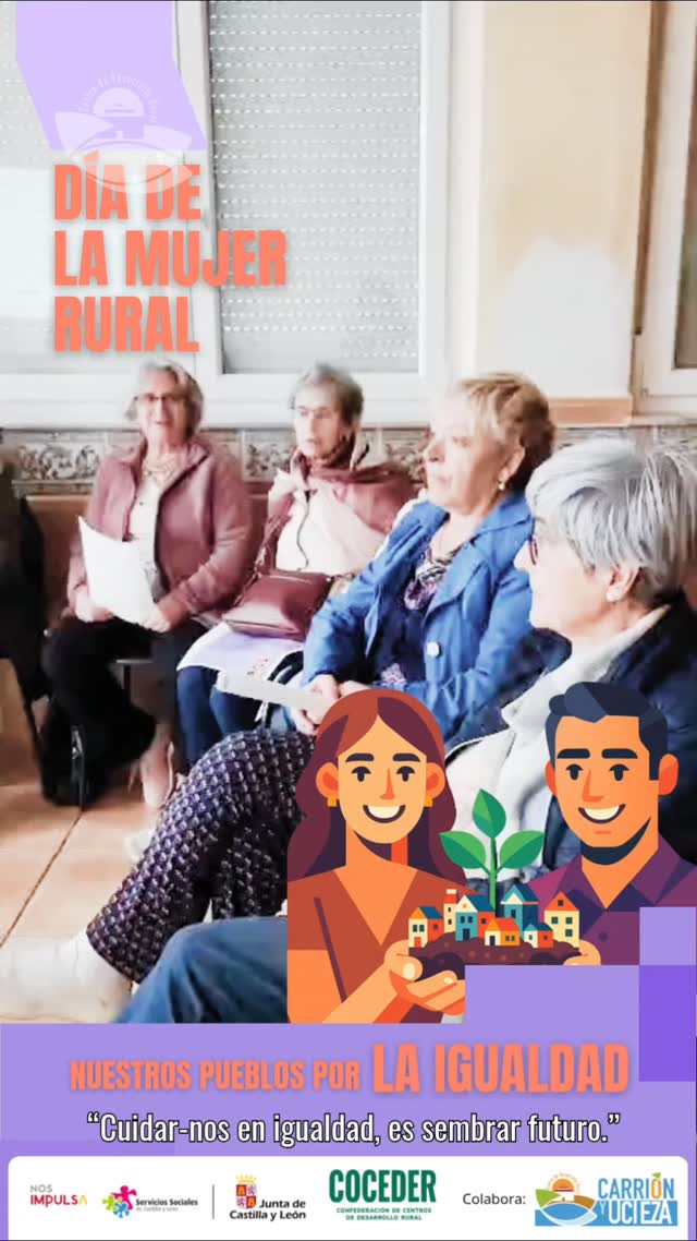 👩‍🌾 Ellas cuidan. Ellas sostienen. Ellas hacen comunidad.

Durante la semana del 15 de octubre celebramos el Día de la Mujer Rural en nuestros grupos y pueblos 🌾

📸 Con una exposición fotográfica sobre las mujeres cuidadoras del sector sociosanitario.
🌳 Con un mural colectivo, los “Árboles de los cuidados”, creados por todas las personas participantes.
🤝 Y con un reconocimiento al papel fundamental de las mujeres como cuidadoras de la sociedad, promoviendo la corresponsabilidad en todos los ámbitos.

💬 Porque sin las mujeres rurales, el mundo no se sostiene.
El programa “NUESTROS PUEBLOS POR LA IGUALDAD III “Cuidar-nos en igualdad” está promovido por Coceder y subvencionado por la Gerencia de Servicios Sociales de la Junta de Castilla y León a través de la Dirección General de la Mujer.

@juntadecastillayleon @coceder_rural
