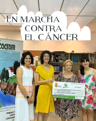 En marcha contra el cancer entrega cheque