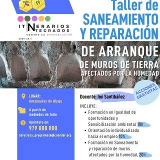 Miniatura. Taller de saneamiento y reparación de arranque de muros y tierra afectados por la humedad.