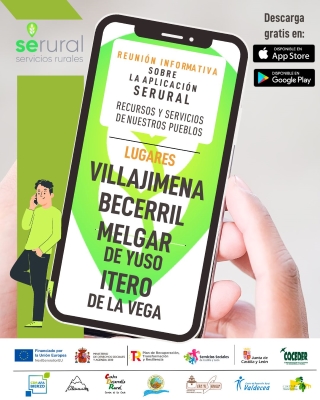 Miniatura. Cartel App Serural Villajimena, Becerril, Melgar de Yuso, Itero de la vega