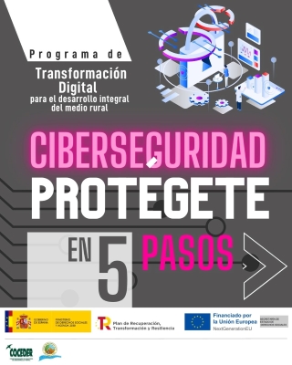 Miniatura. Ciberseguridad, protégete en 5 pasos. Transformación digital.