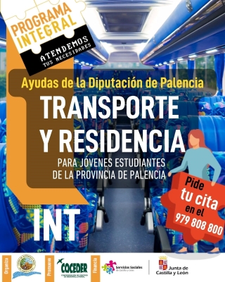 Miniatura. Ayudas de la Diputación de Palencia, Transporte y residencia