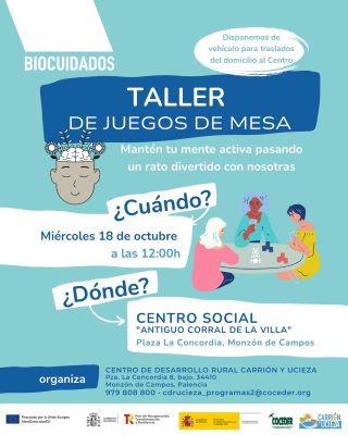 Miniatura. Biocuidados. Taller de juegos de mesa en monzón de campos.