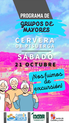 Cartel excursión a cervera de Pisuerga