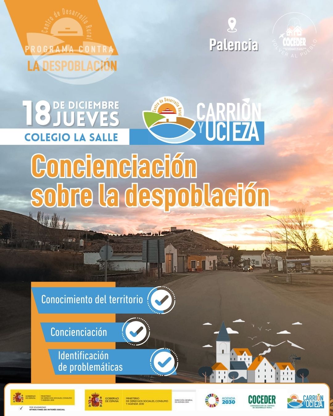 📍 Hoy, salimos de nuestros pueblos y nos acercamos a la capital
 
En esta ocasión participamos en una clase de Geografía junto a las alumnas y alumnos del colegio La Salle 🏫🌍
 
👉 ¿El objetivo?
Hablar con las personas más jóvenes sobre la despoblación que sufre nuestra provincia, identificar retos y dificultades del medio rural y, sobre todo, escuchar sus ideas y posibles soluciones 💬✨

Creemos firmemente que trabajar estas realidades desde escuelas, colegios e institutos es imprescindible para construir una ciudadanía crítica, consciente y comprometida con el territorio que habita 🌱🤝
 
💚 El futuro del territorio también se aprende en las aulas.
 
"El programa de sensibilización y concienciación sobre la despoblación y la necesidad de emprendimiento rural en el medio rural, impulsado por @coceder_rural , está financiado por el Ministerio de Derechos Sociales, Consumo y Agenda 2030, dentro de los programas de interés social, con cargo a la asignación tributaria del 0,7% del IRPF y el programa vivienda rural, proyectos piloto para su liberación y rehabilitación está financiado por el Ministerio de Derechos Sociales, Consumo y Agenda 2030 para la realización de actividades relacionadas con la promoción e implementación de la Agenda 2030 para el Desarrollo Sostenible de España"

@msocialgob  y @agenda2030gob  @xsolidaria 
 #XSolidaria #despoblación #volveralpueblo #MedioRural
