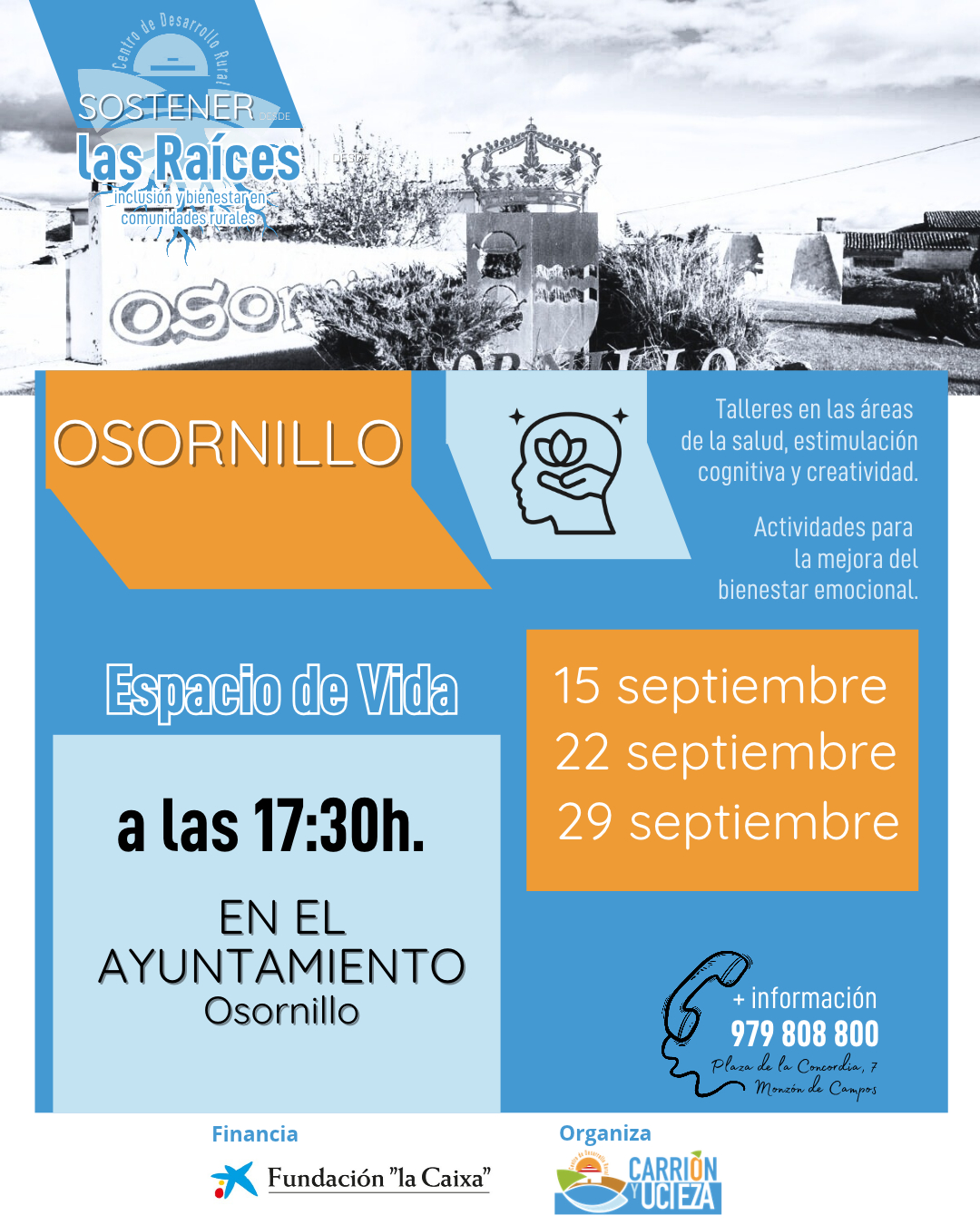 🌱 Seguimos sosteniendo desde las raíces, en #Osornillo

Cada martes, a las 17:30 h, nos encontramos en nuestro Espacio de Vida, un lugar para compartir, aprender y cuidar de nuestro bienestar.

A través de este programa, desarrollamos talleres y actividades centrados en diferentes áreas:

🧠 Estimulación cognitiva para mantener activa la mente.
🎨 Creatividad como herramienta de expresión y disfrute.
💚 Salud y bienestar para fomentar hábitos que nos ayuden a sentirnos mejor.
😊 Bienestar emocional, creando espacios de encuentro, conversación y apoyo.

Porque cuidar también significa crear vínculos, mantenernos activos y sentir que formamos parte de una comunidad.

🌿 Seguimos creciendo y cuidándonos desde nuestras raíces.

“Sostener desde las raíces: inclusión y bienestar en comunidades rurales”, subvencionado por la @fundlacaixa en el marco de la Convocatoria de Proyectos Sociales Castilla y León 2026. @osornillo