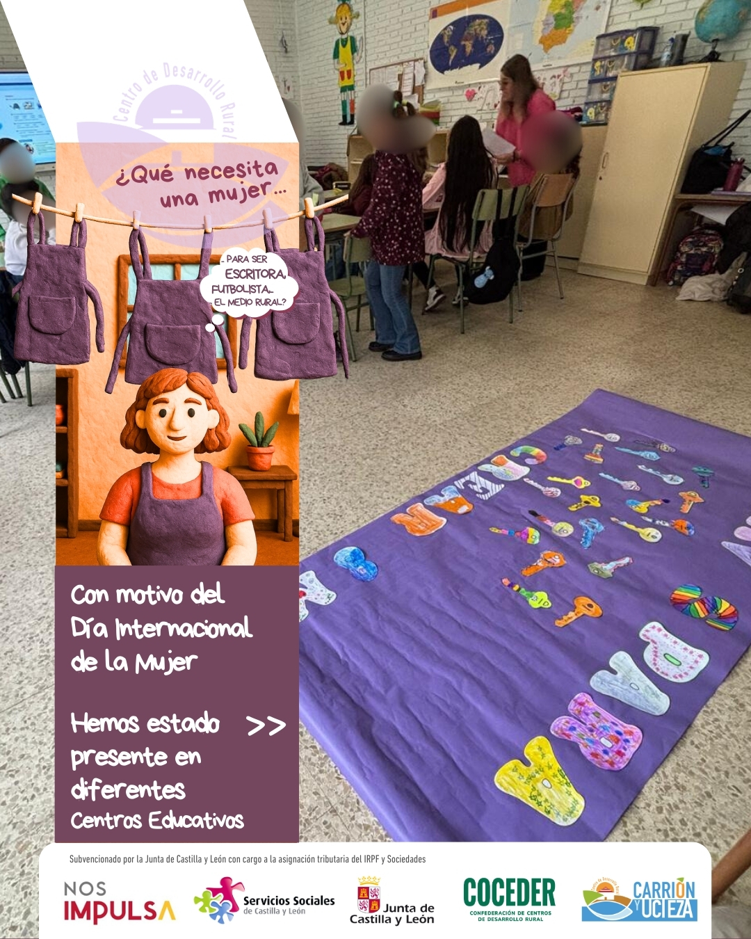 8m en centros educativos por medio del Centro de Desarrollo Rural Carrión y Ucieza